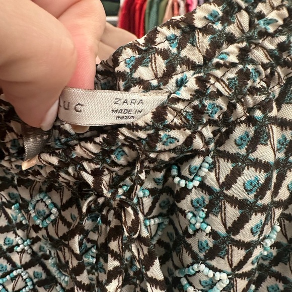 Zara Stylish Blue Patterned Women's Shorts - Picture 7 of 8